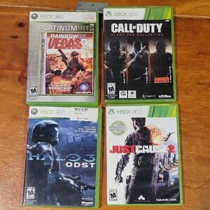 Xbox 360 Video Game Collection - Rainbow Six, Call of Duty, Halo, Just Cause 2